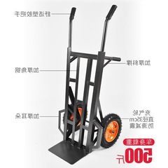 加厚手推車老虎車兩輪搬運車載重王拖車手拉車小推車搬貨拉貨加重
