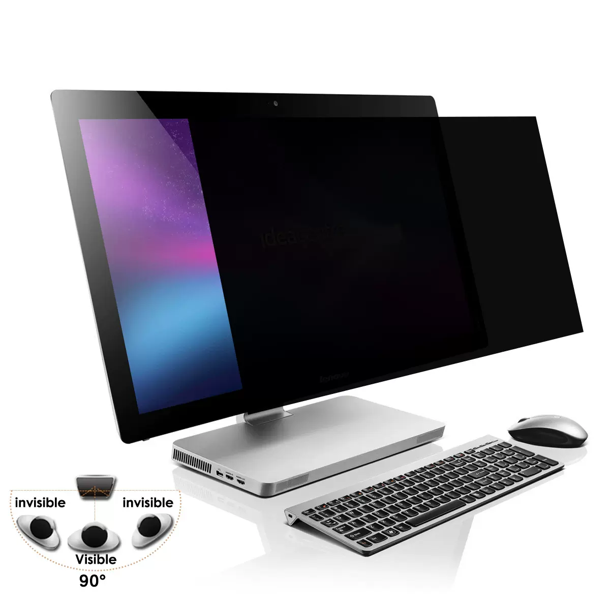 电脑防窥膜笔记本防偷窥膜14寸台式显示器屏幕保护膜24护眼防窥屏