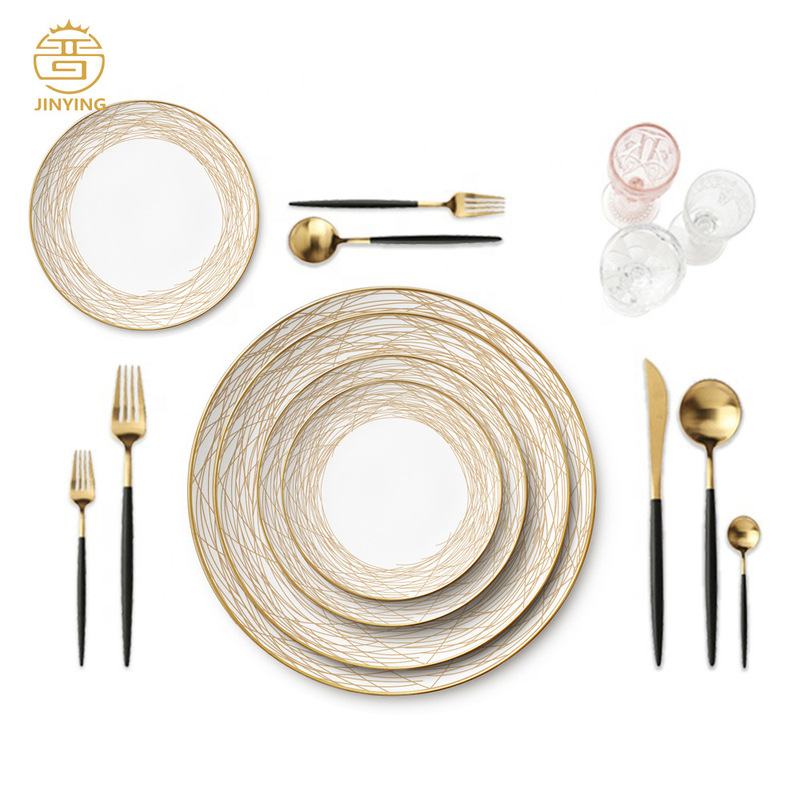 Wholesale Shanxi Phnom Penh Ceramic Tableware Luxury high quality Dinner Plate Set Tableware Dishes suit Wholesale Shanxi Phnom Penh Ceramic Tableware Luxury high quality Dinner Plate Set Tableware Dishes suit