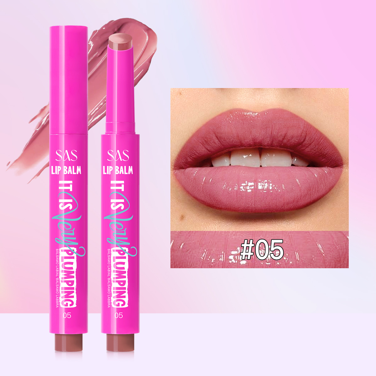 USHAS transfronterizo venta caliente doble cabeza desnudo mate mate cepillo labial impermeable mate largo tiempo no tachar lápiz labial al por mayor