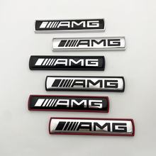 适用奔驰 AMG叶子板新E级C级S级A级CLA改装后尾个性车标 金属侧标