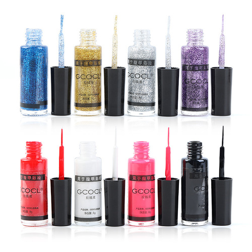 Manicure nail polish string pen 3D glitter sequin painting flower string dot flower pen nail polish painting pen wholesale