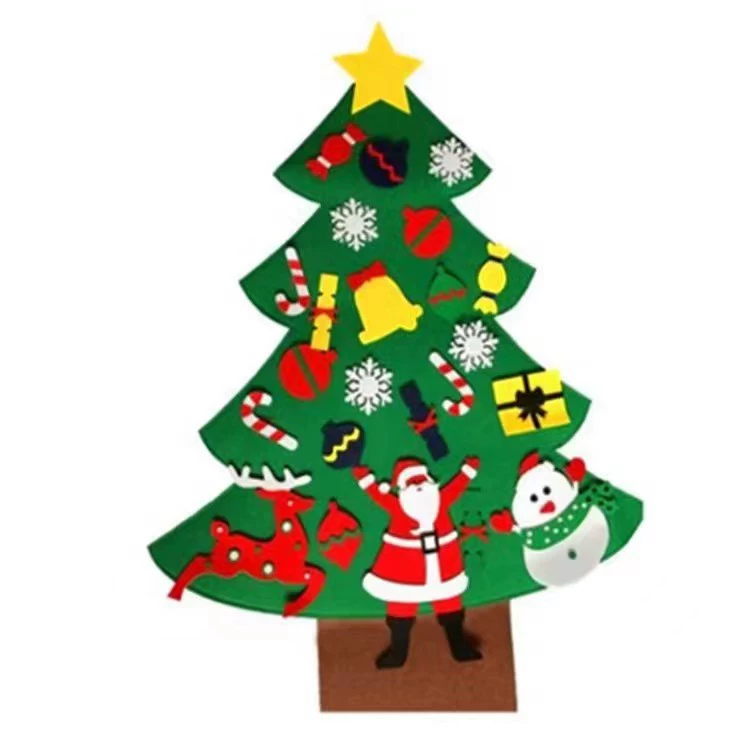 Детские украшения DIY войлочная рождественская елка нетканые рождественские подвески diy головоломки украшения рождественская елка