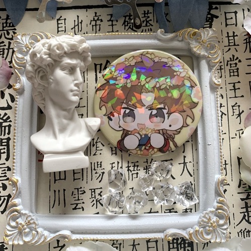 Secondary Yuan era emblem, Yan Tongren badge, Yuan Ji, Liu Bian, Fu Rong, Sun Ce, Zuo Ci, surrounding brooch, cute cat ears, barking