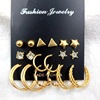 XP17 Boho Earring Set for Women Girls Shiny Gold Earrings