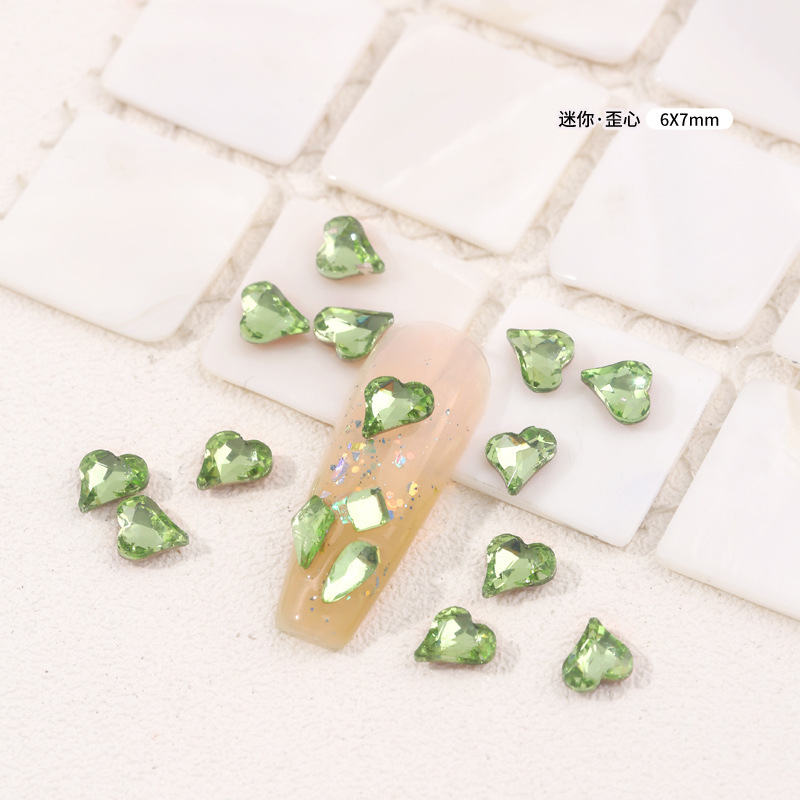 [비뚤어진 하트·미니]6x7mm 싱글