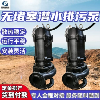 厂家定制无堵塞潜水排污泵 WQB防爆型潜污泵 机械密封污水潜水泵