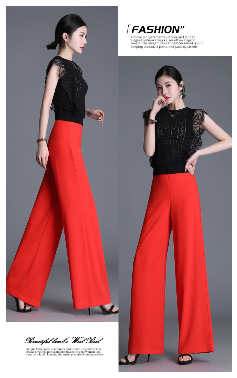 spring new chiffon wide-leg pants NSYY45569