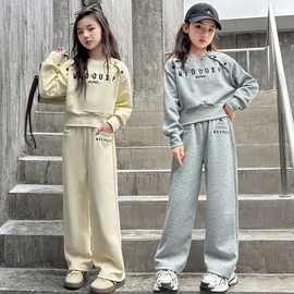 女大童套装秋装新款大童运动服秋季休闲装儿童洋气设计感卫衣童装