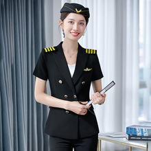 南航空姐制服女西装职业套装气质正装酒店前台高铁服务员工作服