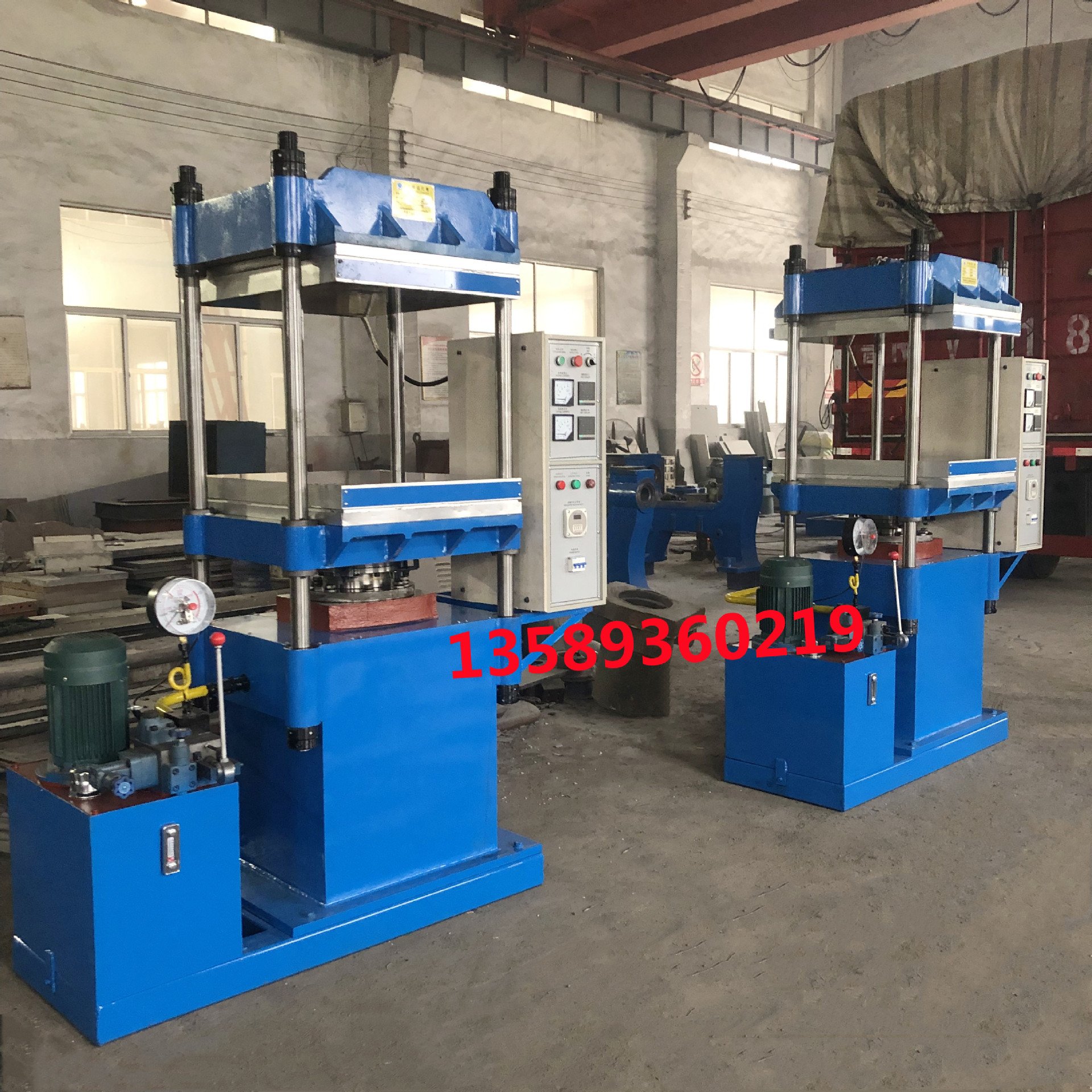 山东青岛供四柱式复合材料平板模压热压机 50T硅橡胶液压硫化机