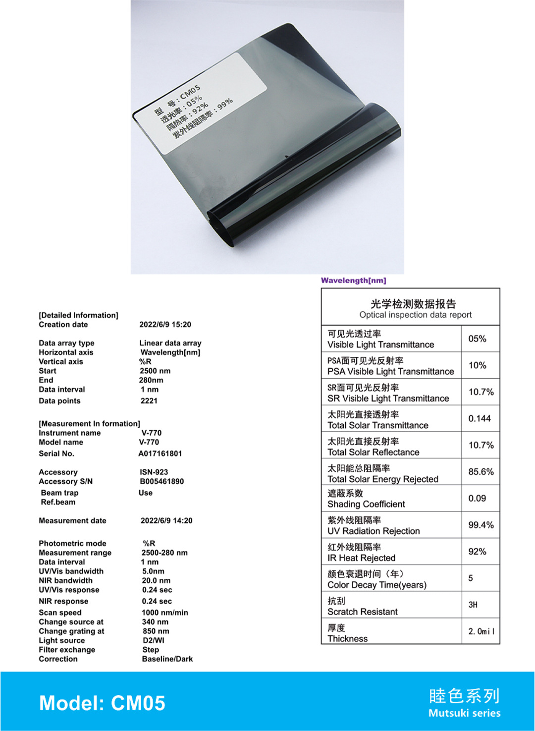 Car Window Film Wholesale, Multi-Color Series, Sun Protection, Heat Insulation, Front Windshield Explosion-Proof Glass Film, Factory Direct Sales, Cross-Border Wholesale