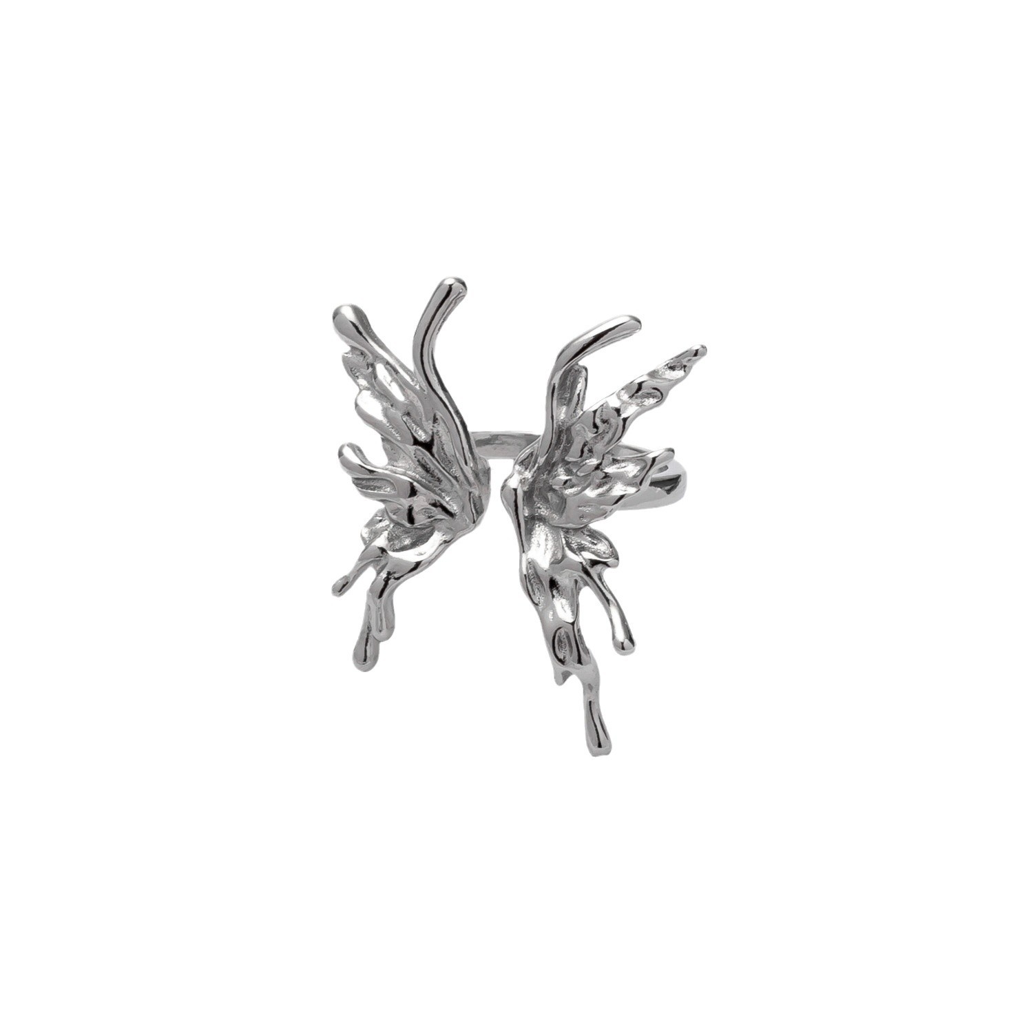 Mariposa personalizada anillo de circón negro abierto hembra ins moda nicho diseñador senior Internet celebridad viento frío anillo de dedo índice image 7