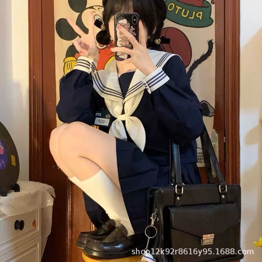Элитная оригинальная аутентичная юбка JK униформы, японский морской костюм с длинными и короткими рукавами, школьная форма оптом, стиль колледжа