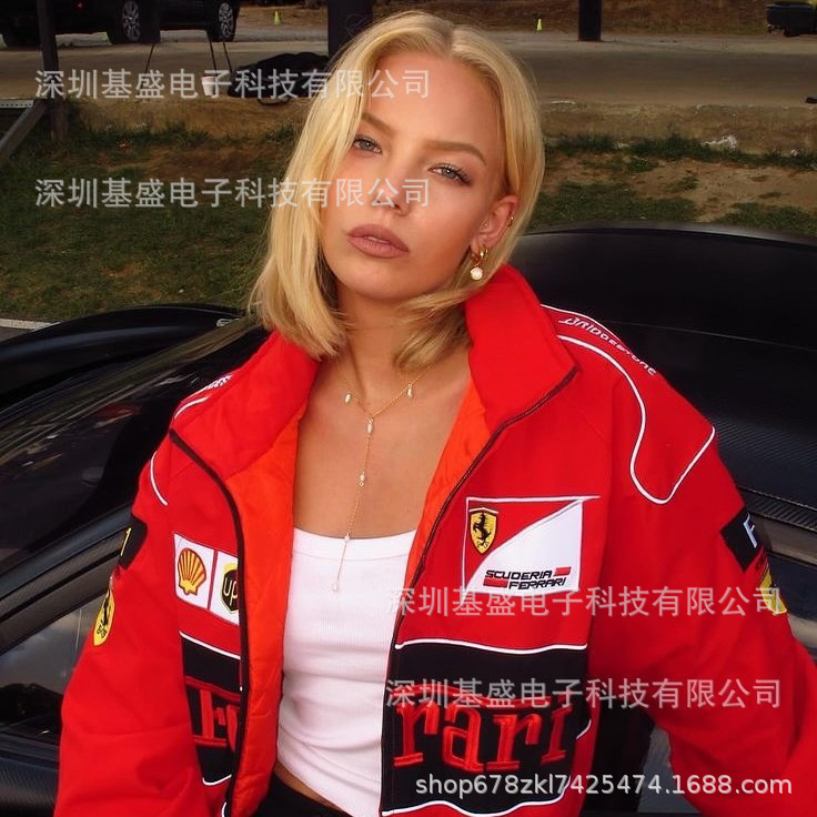 F1 Ferrari Racing Jacket Embroidered Racing Suit Cool Bike Suit Casual Long Sleeve Winter Coat Jacket F1 Ferrari Racing Jacket Embroidered Racing Suit Cool Bike Suit Casual Long Sleeve Winter Coat Jacket