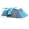 Outdoor two-bedroom one-living room large tent outdoor camping 6-8 people two-room one-living room camping tent rain-proof tunnel tent (Çadırlar) - light-blue-5-8-people