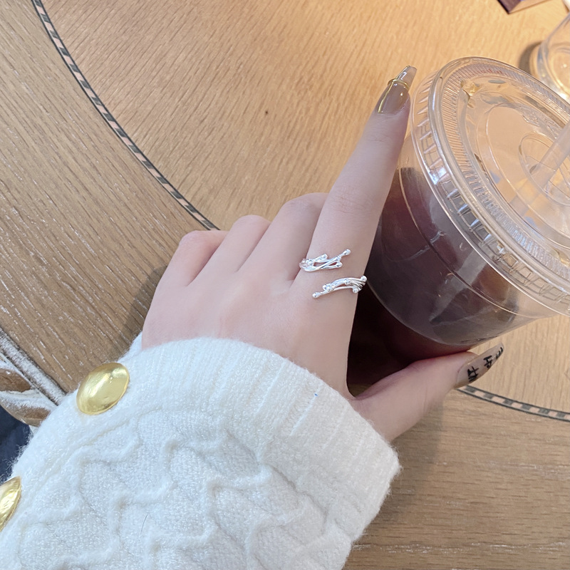 Casual Geometric Sterling Silver Plating Open Ring 1 Piece