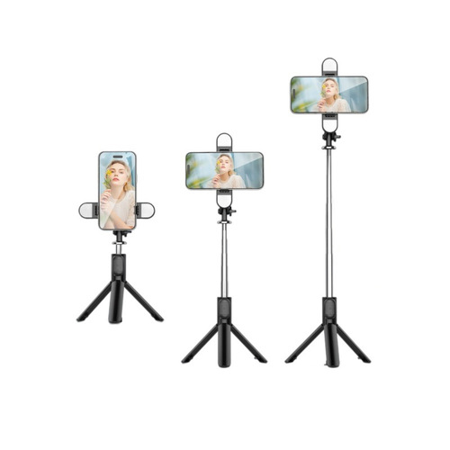 Phone Bluetooth extender selfie stick with built-in light, mini handheld live streaming integrated desktop three-legged stand