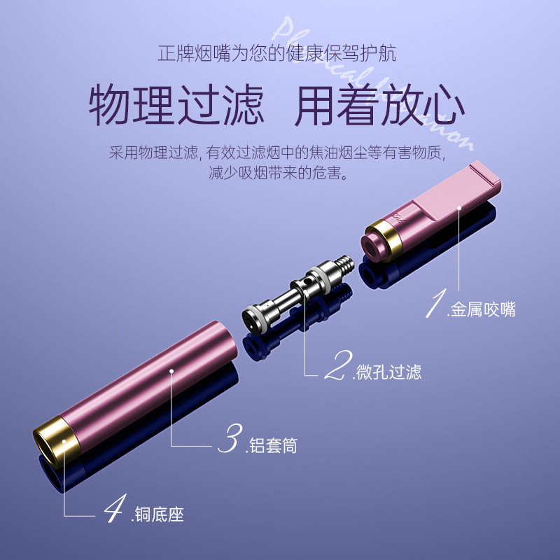 Zobo Original Style Fashion Cigarette Filter Reusable Filter Tip Tar Filter for Men and Women, Medium and Fine Dual-Use Cigarette Filter