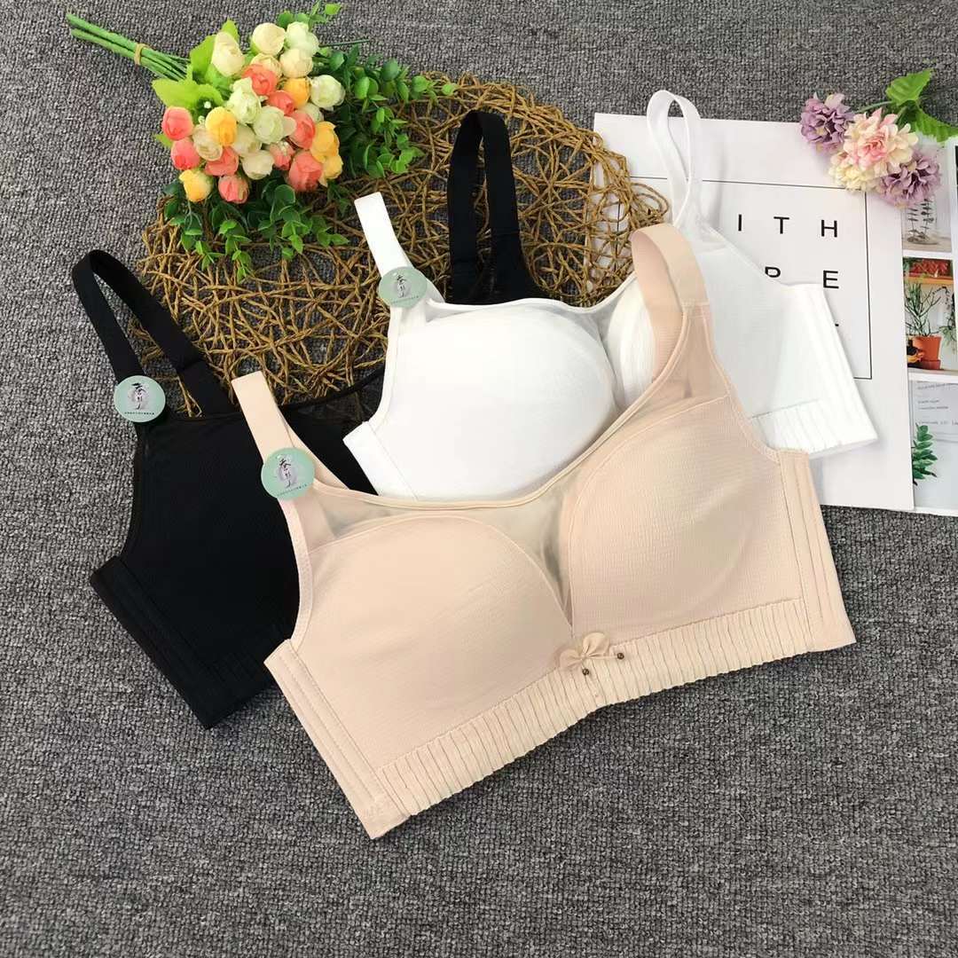Pecho grande de verano que adelgaza la ropa interior delgada de encaje superior cómodo transpirable ajustable pecho grande más Tamaño texto inalámbrico