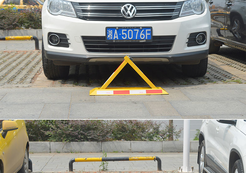 Applicable parking space ground lock thickened garage triangle manual fixed parking pile space lock parking pile