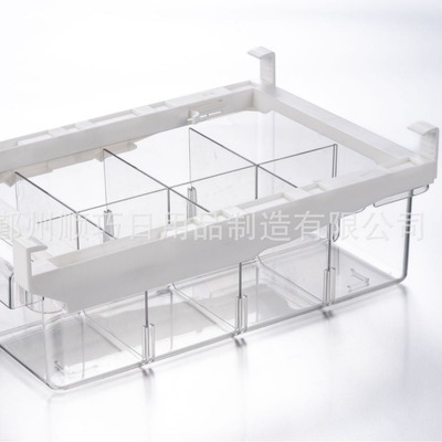 冰箱收纳盒食品级厨房食物蔬菜保鲜盒透明分格抽屉式悬挂收纳盒