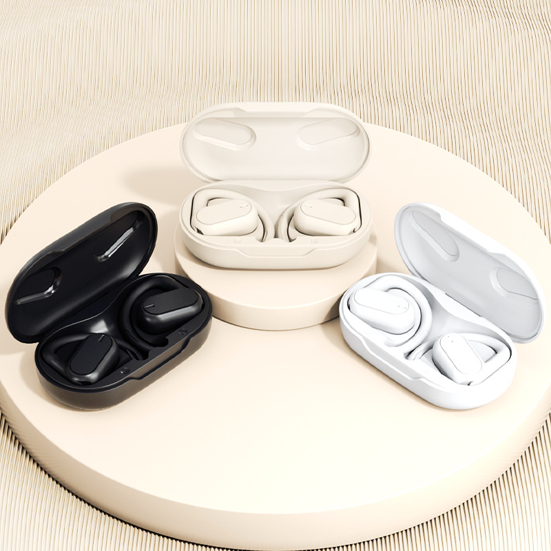 Los nuevos auriculares Bluetooth OWS tienen una batería de larga duración, auriculares abiertos ajustables, auriculares inalámbricos con orejas colgantes, stock
