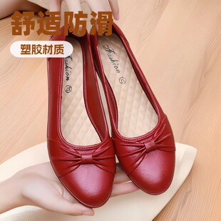Rain Boots, Non-Slip Work Shoes, Low-Top Waterproof Adult Plastic Shoes, Pointed Toe, Fashionable Shallow Mouth Summer Rain Boots, Sweet Style