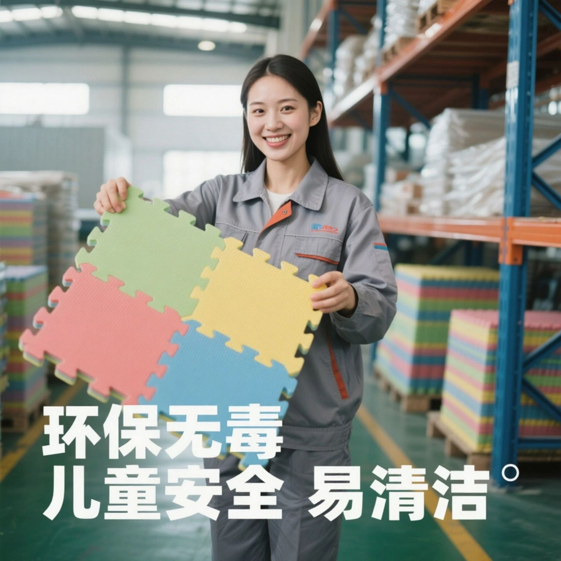 环保拼接地垫儿童学步防摔爬行爬爬垫卧室全铺泡沫垫无味泡沫地垫