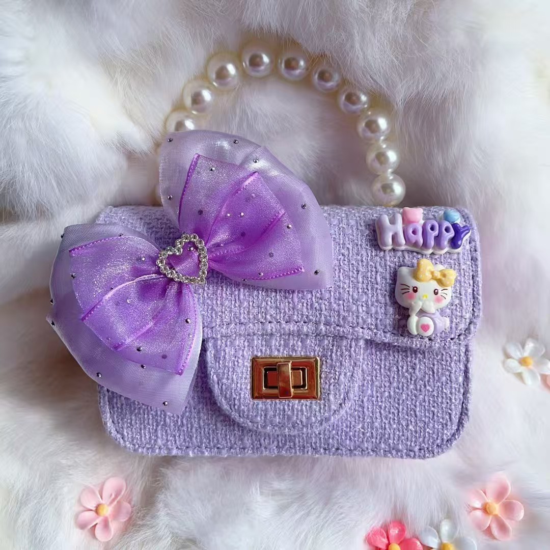 Melody bow bolso de princesa bolso de perla bolso de Año Nuevo bolso de cambio accesorios cadena de hombro