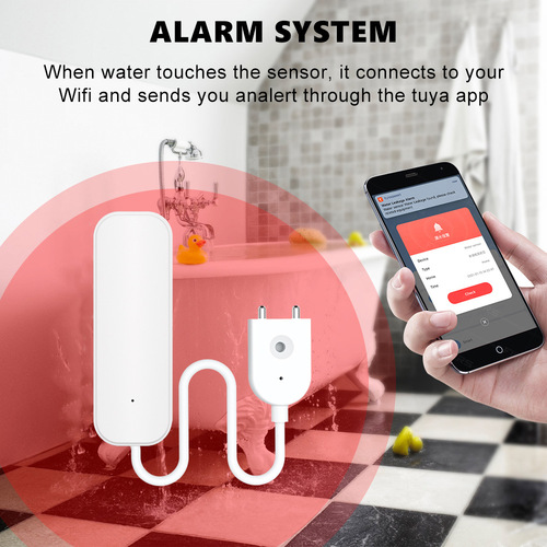 New Tuya Doodle WiFi Water Leak Sensor WiFi Water Leakage Mobile APP Push Message Smart Linkage