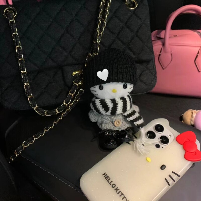 冬日围巾kitty猫情侣包包挂件书包hellokitty小公仔饰品毛绒玩偶|undefined