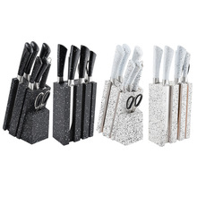 空心柄套刀八件套组合厨具刀八件套装木座不锈钢厨房刀具家用菜刀