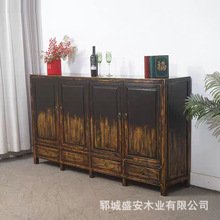 明清仿古玄关柜中式门厅柜客厅做旧柜子古典储物柜餐边柜民宿酒店