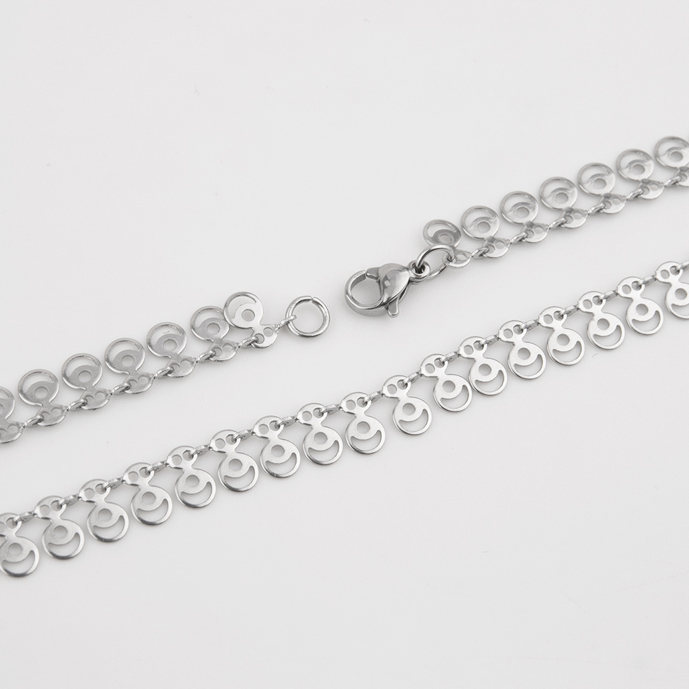 Titanium Steel Hollow Geometric Necklace Korean Style Simple_voghion.com