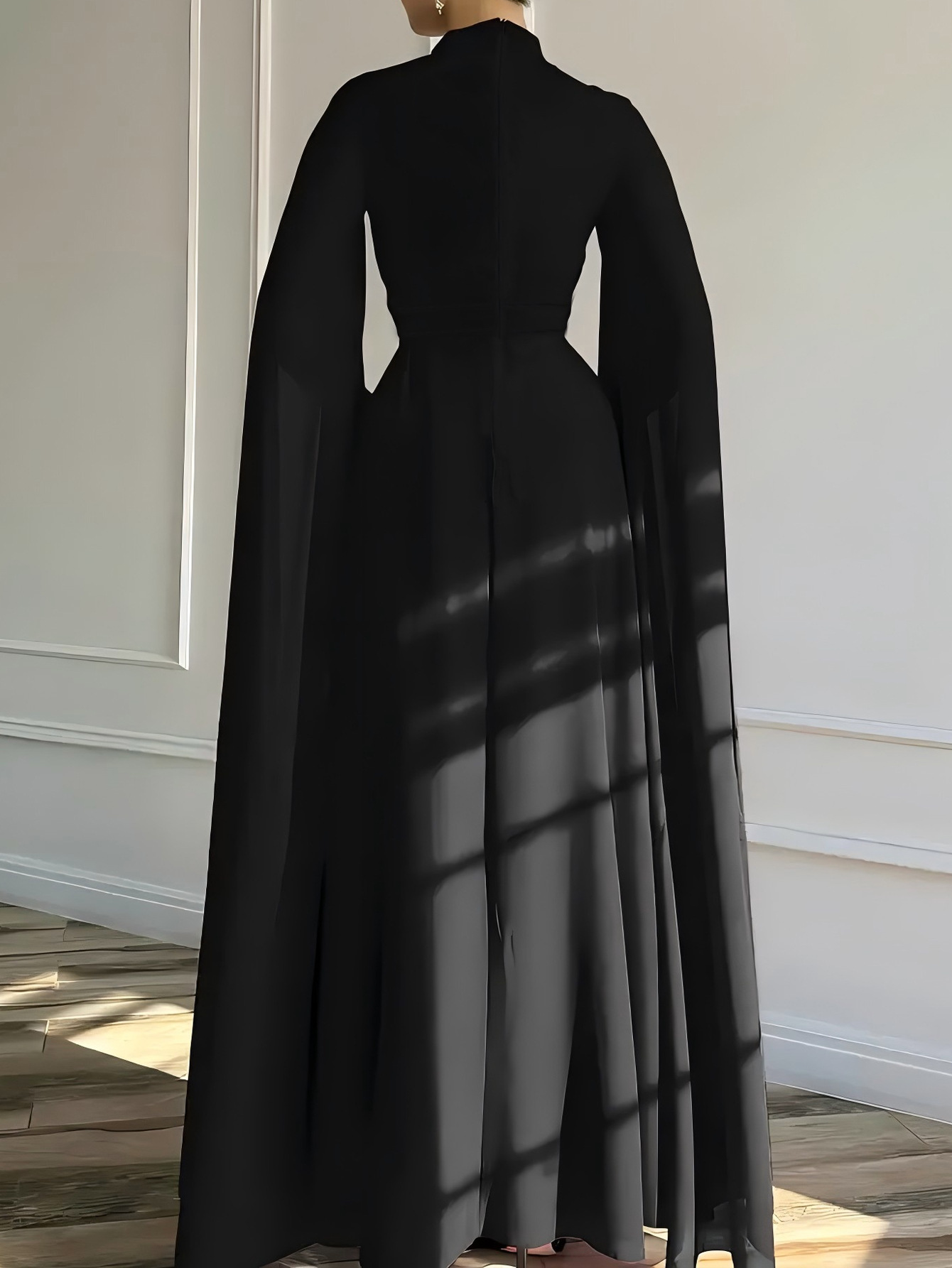 Inventario de verano 2025 nueva estrella europea y americana elegante estilo de chiffon plumsuit vestido y pantalones de piernas anchas image 2