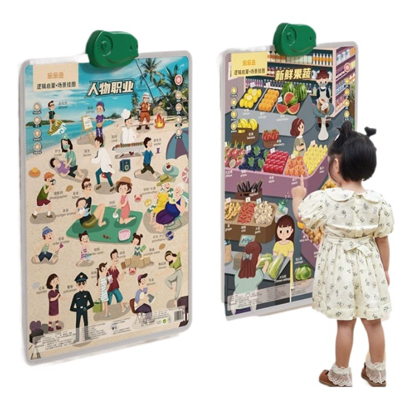 Детская логическая настенная диаграмма для детей с раннего образования со звуком