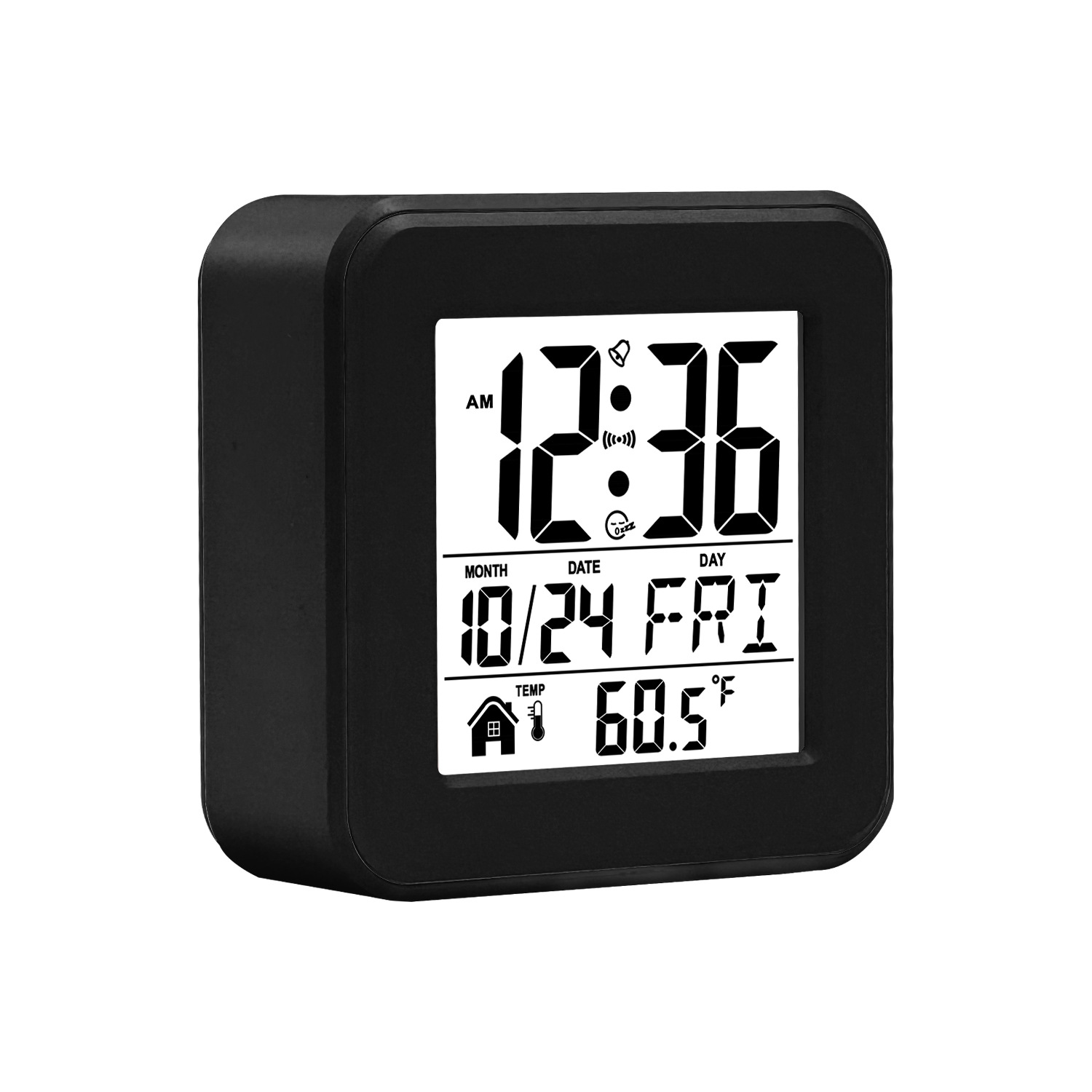 Reloj Despertador Digital de ABS con Control por Voz, Luz Nocturna, Termómetro y Calendario para Cabecera de Cama image 8