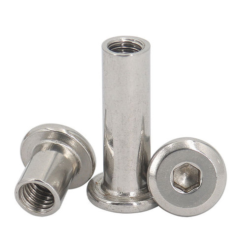 304 stainless steel beveled hexagonal nut M3-M10 locking screw flat head beveled hexagonal splint nut