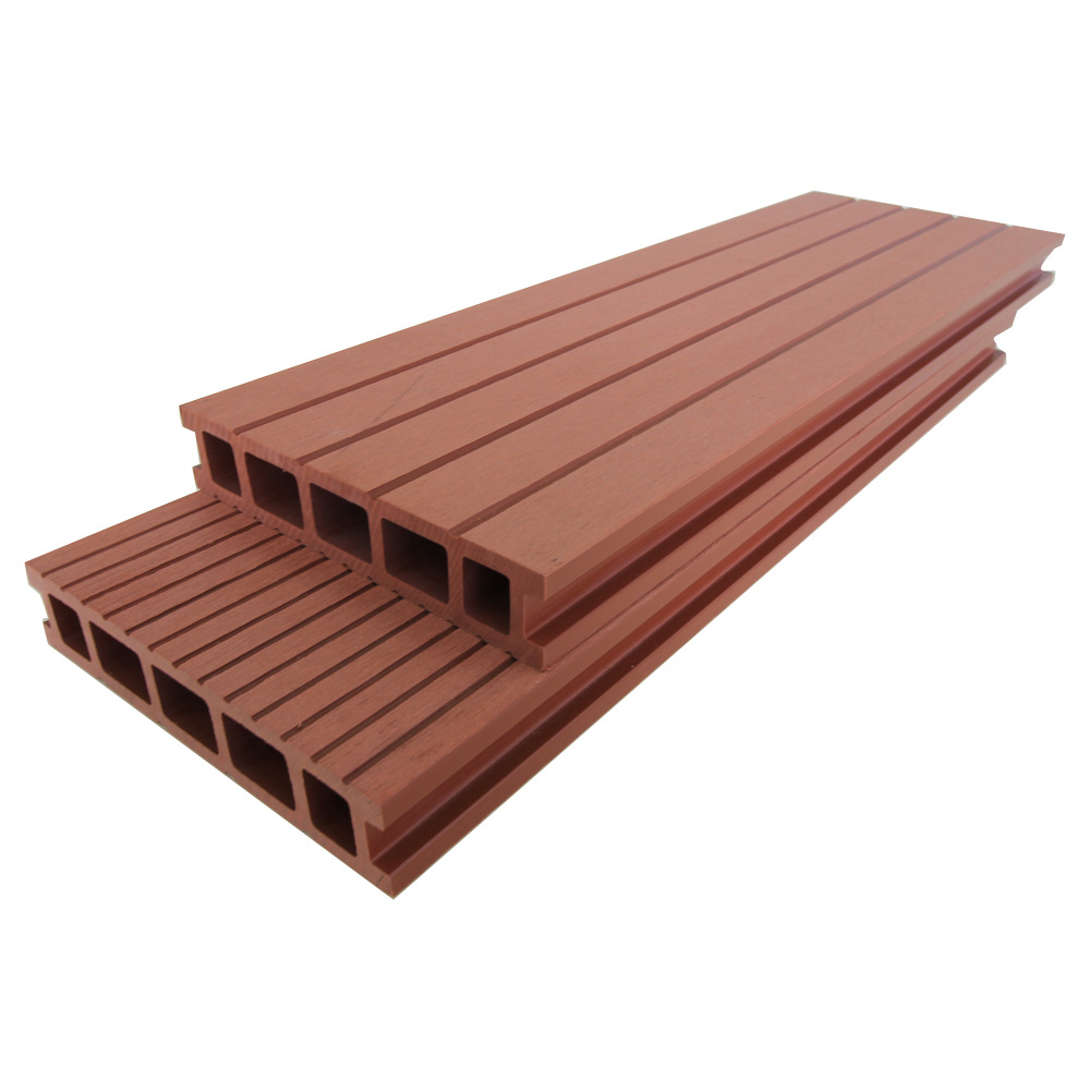 Piso plástico de madera 150*30 patio plástico al aire libre del jardín del piso de madera que dirige la placa cuadrada decorativa al aire libre del agujero anticorrosión