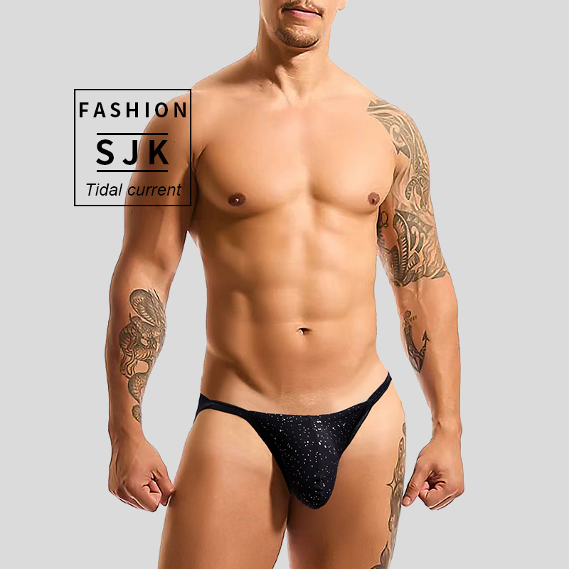 Men's Underwear Briefs Sexy g Bikini Breathable U Convex Large Pouch Fitness Sports Low Waist Nightclub Trendy