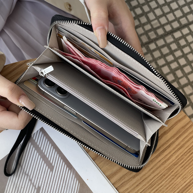 Women's Genuine Leather Wallet 2026 New Arrival Simple Versatile Fashion Long Clutch Purse Top Grain Cowhide High-End - Thumbnail 3