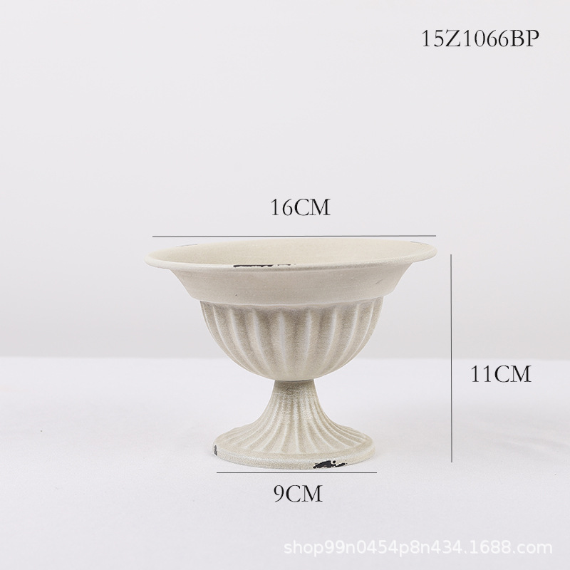 Vintage blanco vintage florero estilo europeo florero boda banquete Hotel decoración del hogar tienda de flores floral