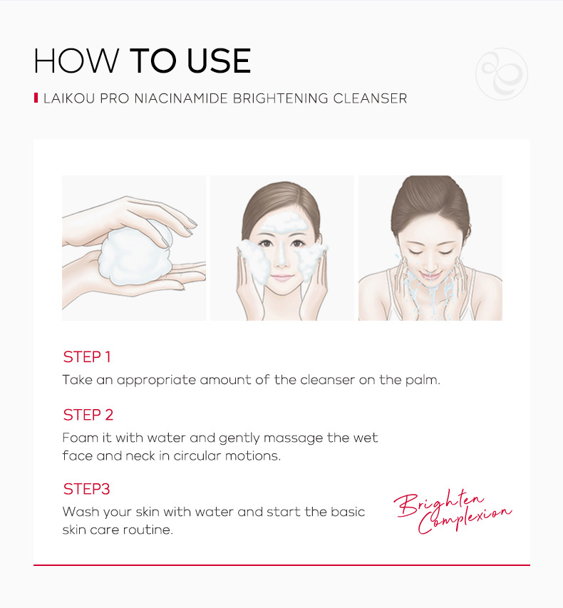 LAIKOU PRO Niacinamide Facial Cleanser 50g Cleansing, Hydrating and moisturizing Cross-border manufacturer wholesale undefined