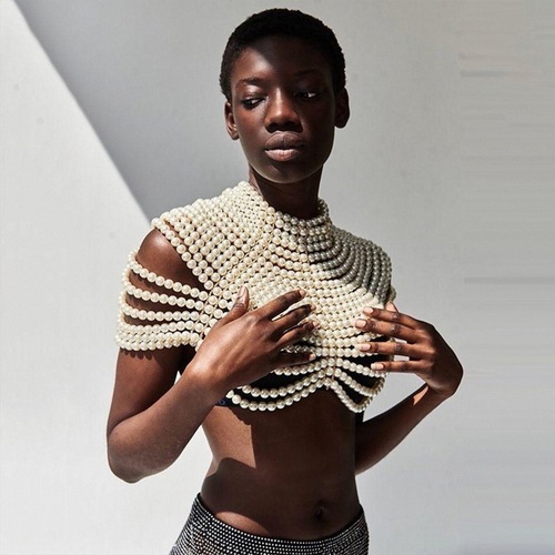 2024 Cross-border New Product eBay Amazon Best Selling Sexy Fashion Pearl Strap Bralette for Women XY5