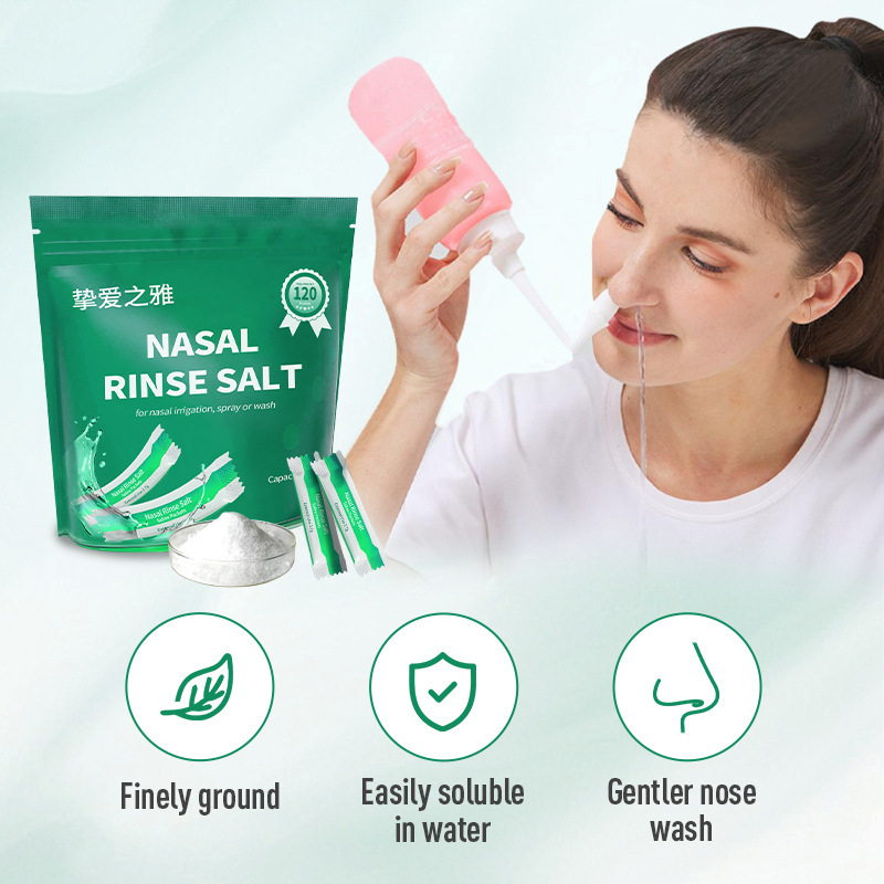 Nasal irrigation salt pack nasal lavatory sterile saline disposable small package Nasal Rinse Salt
