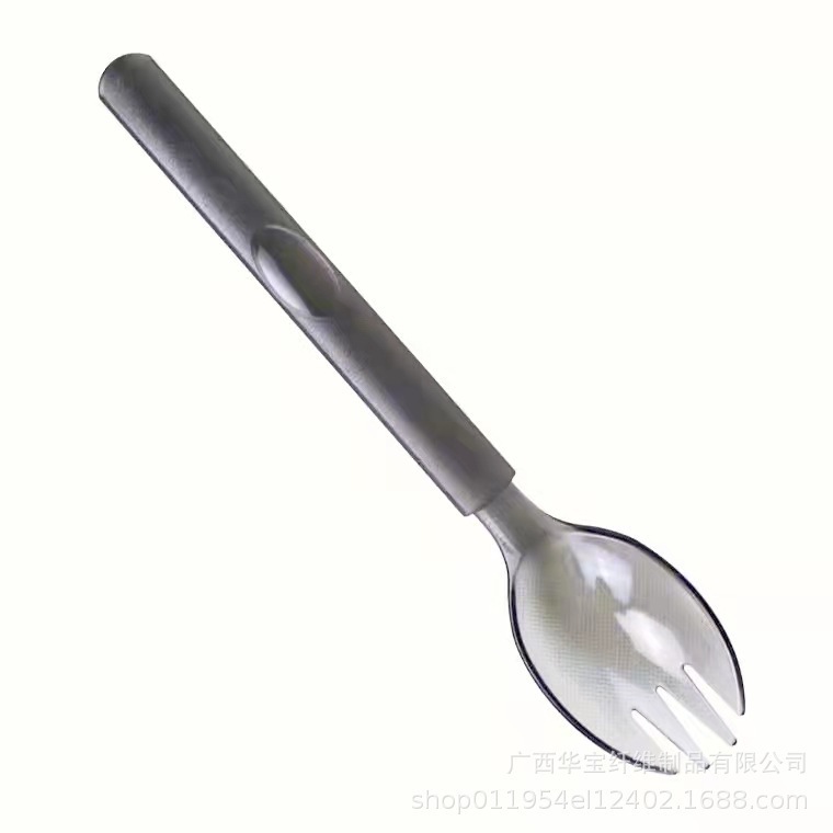 Ensalada de bistec occidental gruesa de mango largo desechable, cuchillo y tenedor para llevar, té con leche grueso, postre, cuchara de sopa, paquete independiente