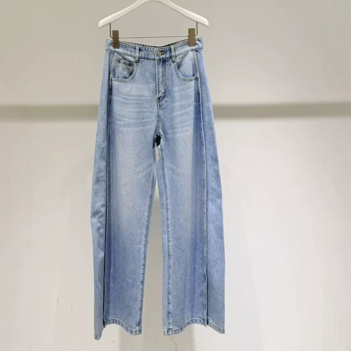 M** Lemon Women's Clothing 26 Summer New Lyocell Cool Wide-Leg Draped Loose Jeans Thin Style 4H5152061