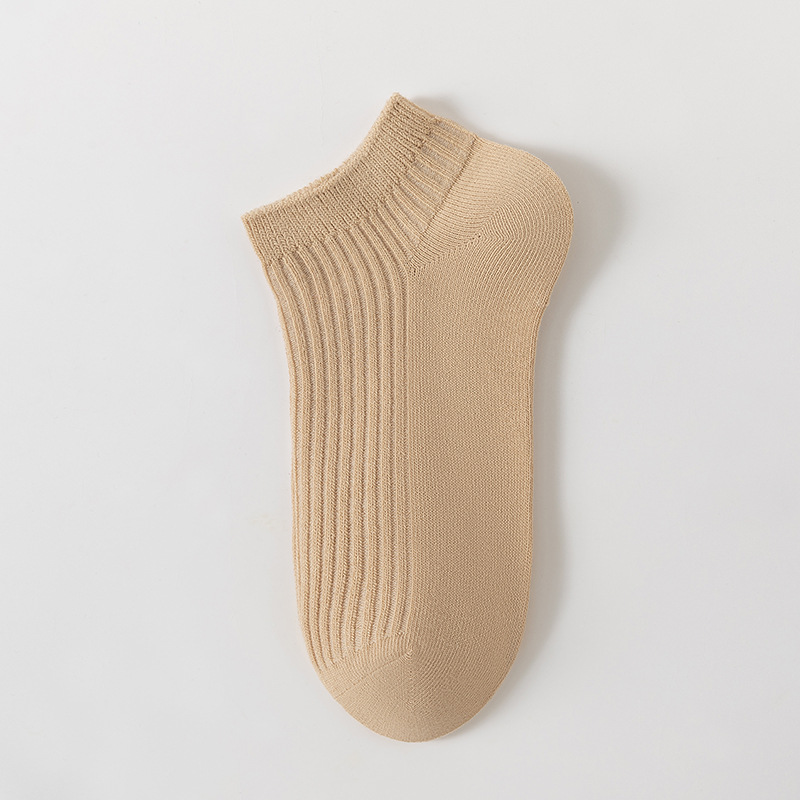 Calcetines de barco no caen calcetines de verano antideslizantes de doble aguja calcetines de algodón puro calcetines delgados calcetines de mujer transpirables calcetines invisibles