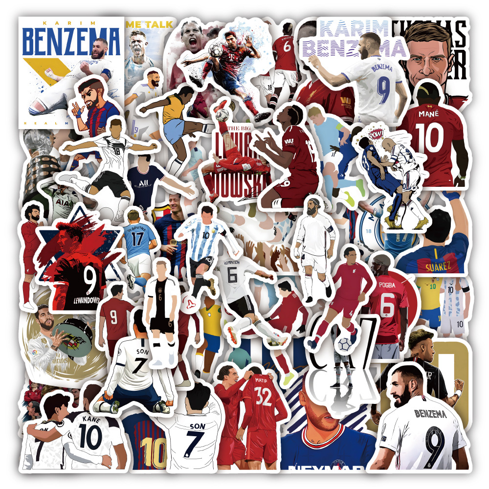 1500 bolas mixtas estrellas pegatinas de graffiti fútbol hockey béisbol portátil impermeable skate troquelado pegatinas